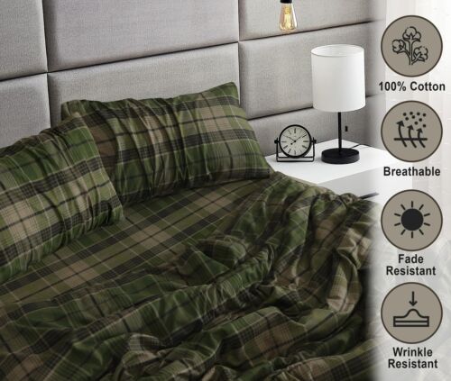 100% Cotton Flannel Sheet Set Deep Pockets Breathable Warm 170 GSM Cozy Soft - Image 15