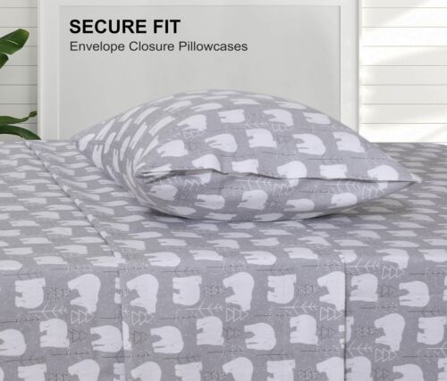 100% Cotton Flannel Sheet Set Deep Pockets Breathable Warm 170 GSM Cozy Soft - Image 26