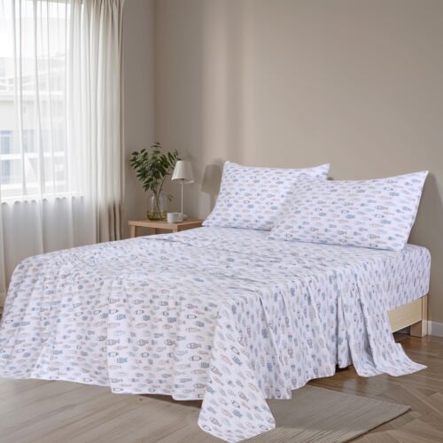 100% Cotton Flannel Sheet Set Deep Pockets Breathable Warm 170 GSM Cozy Soft - Image 31