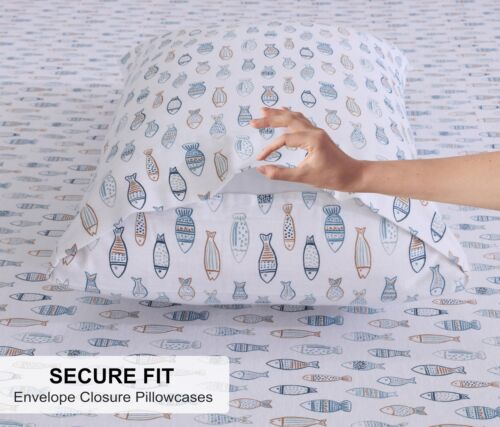 100% Cotton Flannel Sheet Set Deep Pockets Breathable Warm 170 GSM Cozy Soft - Image 37