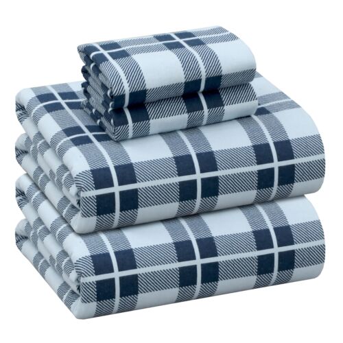 100% Cotton Flannel Sheet Set Deep Pockets Breathable Warm 170 GSM Cozy Soft - Image 39