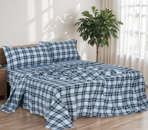 100% Cotton Flannel Sheet Set Deep Pockets Breathable Warm 170 GSM Cozy Soft - Image 40