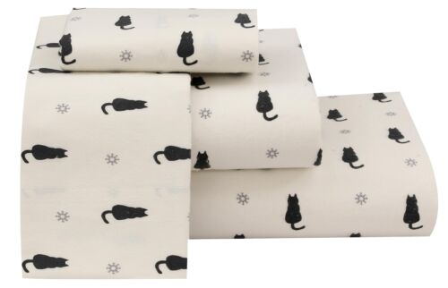 100% Cotton Flannel Sheet Set Deep Pockets Breathable Warm 170 GSM Cozy Soft - Image 61