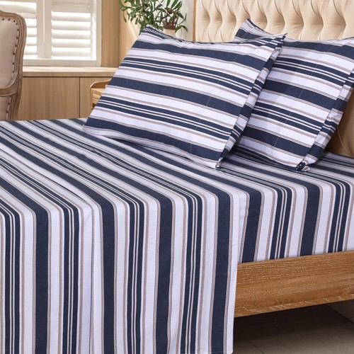100% Cotton Flannel Sheet Set Deep Pockets Breathable Warm 170 GSM Cozy Soft - Image 70