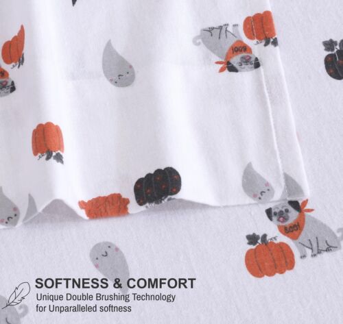 100% Cotton Flannel Sheet Set Deep Pockets Breathable Warm 170 GSM Cozy Soft - Image 73