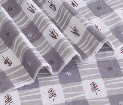 100% Cotton Flannel Sheet Set Deep Pockets Breathable Warm 170 GSM Cozy Soft - Image 104