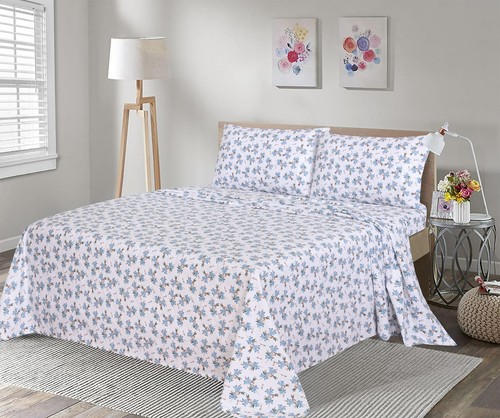 100% Cotton Flannel Sheet Set Deep Pockets Breathable Warm 170 GSM Cozy Soft - Image 108