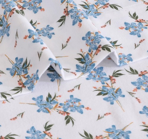 100% Cotton Flannel Sheet Set Deep Pockets Breathable Warm 170 GSM Cozy Soft - Image 113