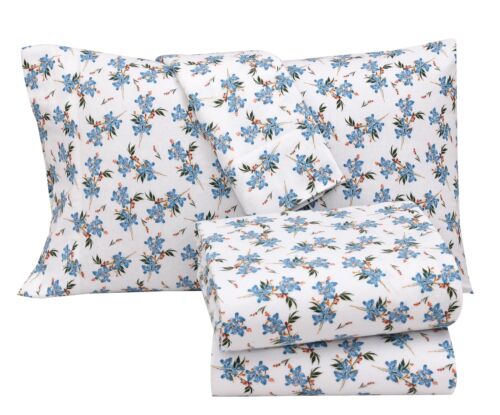 100% Cotton Flannel Sheet Set Deep Pockets Breathable Warm 170 GSM Cozy Soft - Image 114