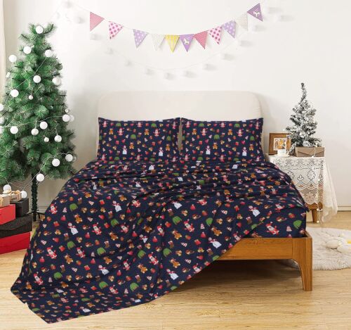 100% Cotton Flannel Sheet Set Deep Pockets Breathable Warm 170 GSM Cozy Soft - Image 128