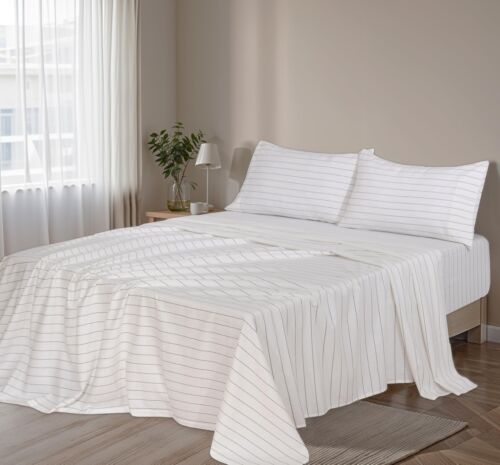 100% Cotton Flannel Sheet Set Deep Pockets Breathable Warm 170 GSM Cozy Soft - Image 134