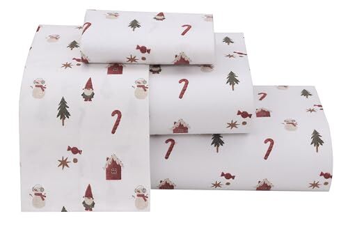 100% Cotton Flannel Sheet Set Deep Pockets Breathable Warm 170 GSM Cozy Soft - Image 183