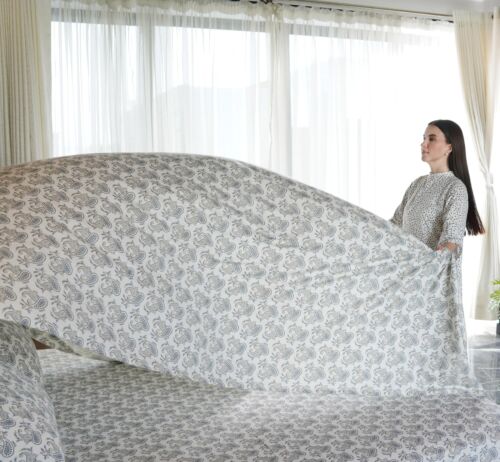 100% Cotton Flannel Sheet Set Deep Pockets Breathable Warm 170 GSM Cozy Soft - Image 229