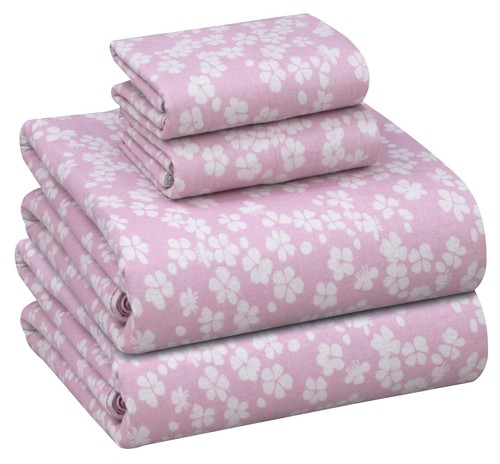 100% Cotton Flannel Sheet Set Deep Pockets Breathable Warm 170 GSM Cozy Soft - Image 251