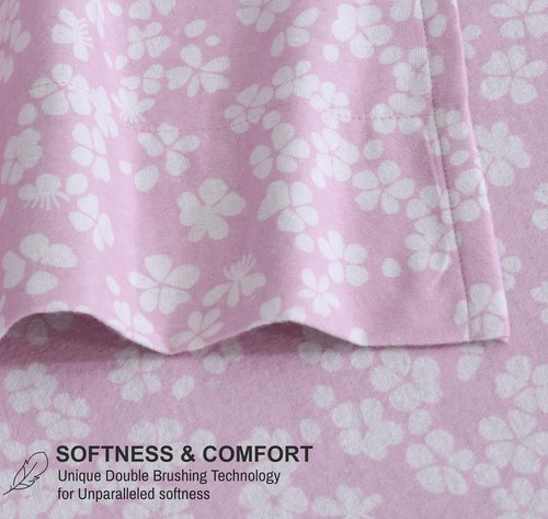 100% Cotton Flannel Sheet Set Deep Pockets Breathable Warm 170 GSM Cozy Soft - Image 254