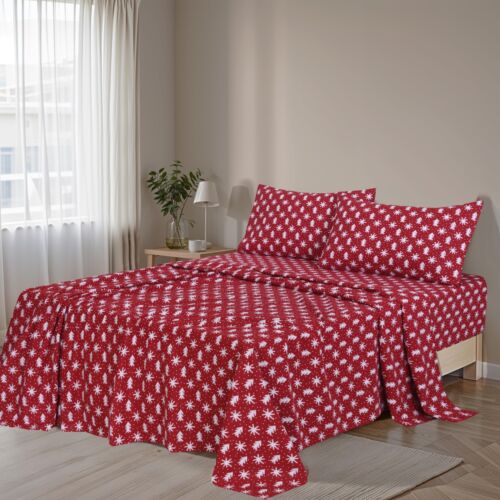 100% Cotton Flannel Sheet Set Deep Pockets Breathable Warm 170 GSM Cozy Soft - Image 267