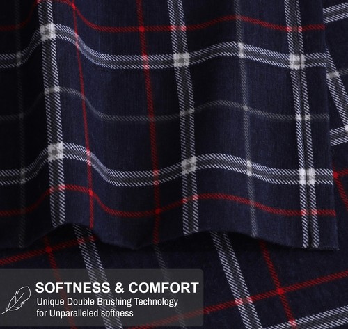 100% Cotton Flannel Sheet Set Deep Pockets Breathable Warm 170 GSM Cozy Soft - Image 275