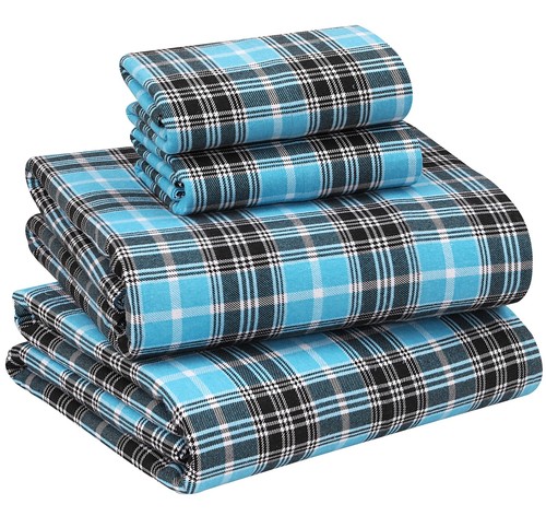 100% Cotton Flannel Sheet Set Deep Pockets Breathable Warm 170 GSM Cozy Soft - Image 280