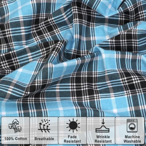 100% Cotton Flannel Sheet Set Deep Pockets Breathable Warm 170 GSM Cozy Soft - Image 282