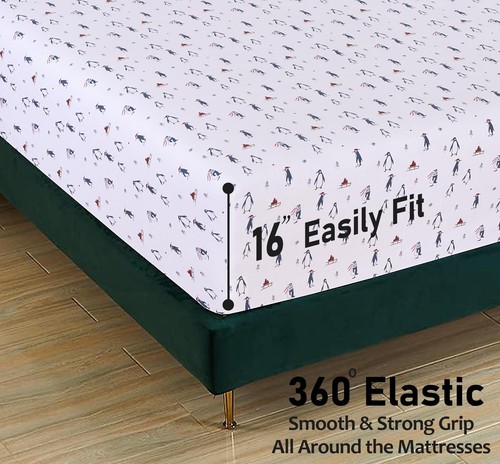 100% Cotton Flannel Sheet Set Deep Pockets Breathable Warm 170 GSM Cozy Soft - Image 298