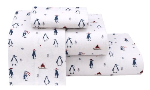 100% Cotton Flannel Sheet Set Deep Pockets Breathable Warm 170 GSM Cozy Soft - Image 303