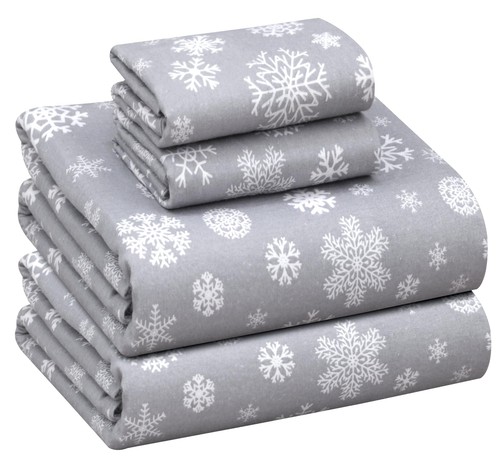 100% Cotton Flannel Sheet Set Deep Pockets Breathable Warm 170 GSM Cozy Soft - Image 304
