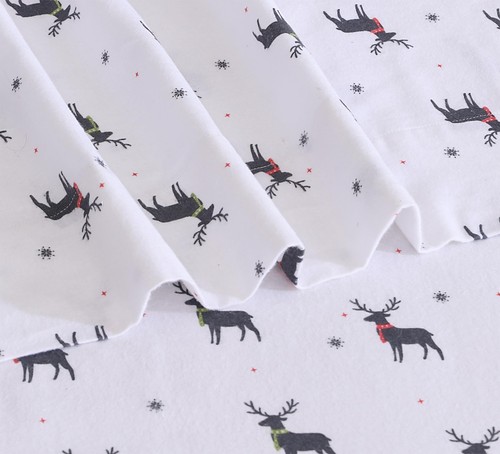 100% Cotton Flannel Sheet Set Deep Pockets Breathable Warm 170 GSM Cozy Soft - Image 316