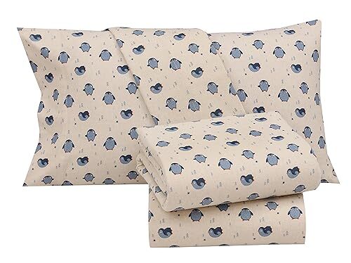 100% Cotton Flannel Sheet Set Deep Pockets Breathable Warm 170 GSM Cozy Soft - Image 333