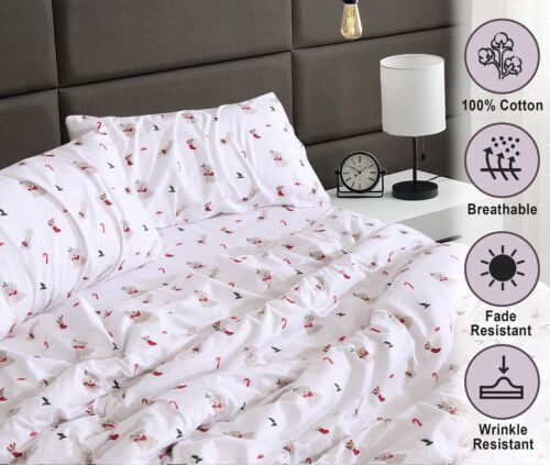 100% Cotton Flannel Sheet Set Deep Pockets Breathable Warm 170 GSM Cozy Soft - Image 336