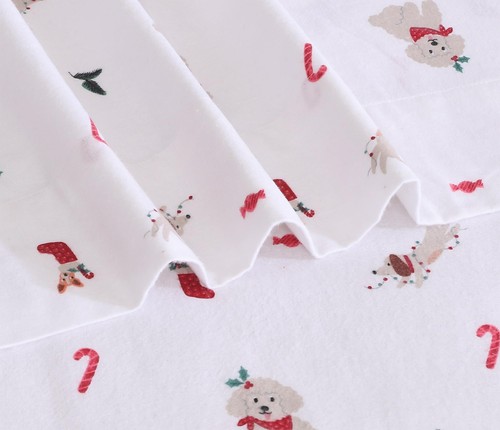 100% Cotton Flannel Sheet Set Deep Pockets Breathable Warm 170 GSM Cozy Soft - Image 340