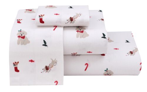 100% Cotton Flannel Sheet Set Deep Pockets Breathable Warm 170 GSM Cozy Soft - Image 342