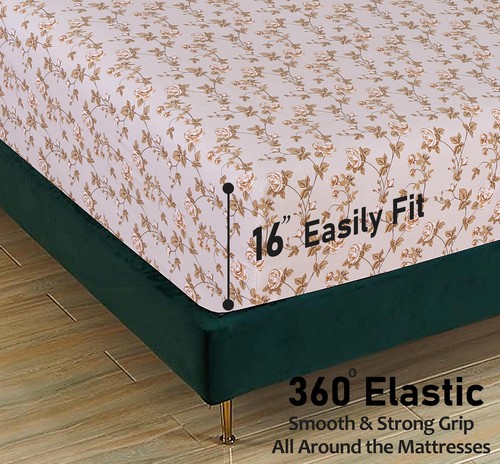 100% Cotton Flannel Sheet Set Deep Pockets Breathable Warm 170 GSM Cozy Soft - Image 344