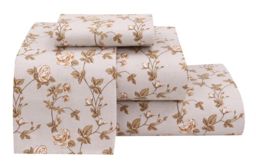 100% Cotton Flannel Sheet Set Deep Pockets Breathable Warm 170 GSM Cozy Soft - Image 349