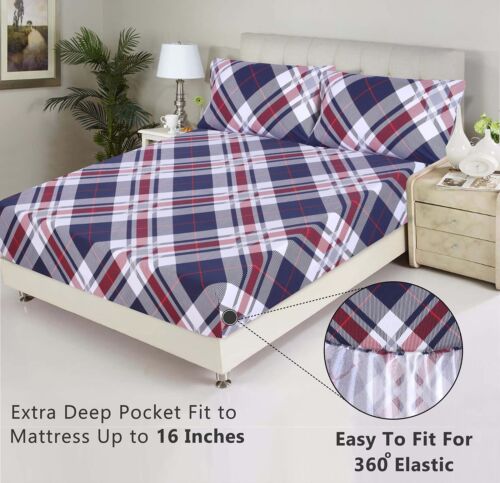 100% Cotton Flannel Sheet Set Deep Pockets Breathable Warm 170 GSM Cozy Soft - Image 354