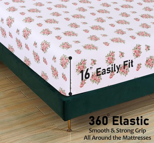 100% Cotton Flannel Sheet Set Deep Pockets Breathable Warm 170 GSM Cozy Soft - Image 359