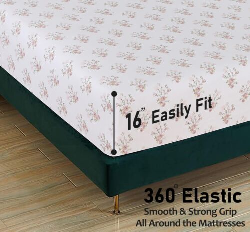 100% Cotton Flannel Sheet Set Deep Pockets Breathable Warm 170 GSM Cozy Soft - Image 381