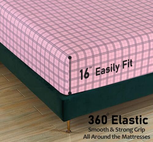 100% Cotton Flannel Sheet Set Deep Pockets Breathable Warm 170 GSM Cozy Soft - Image 396