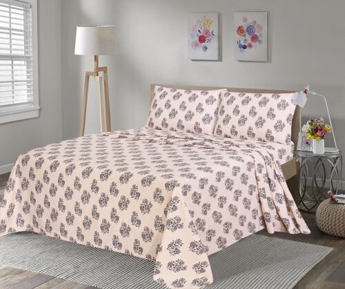 100% Cotton Flannel Sheet Set Deep Pockets Breathable Warm 170 GSM Cozy Soft - Image 408