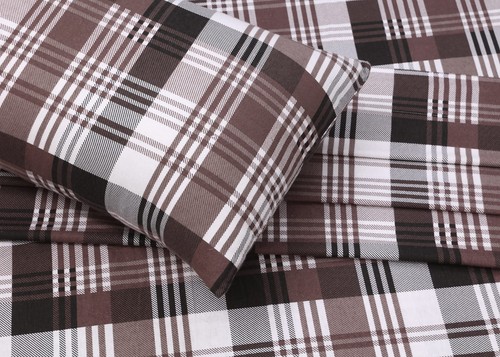 100% Cotton Flannel Sheet Set Deep Pockets Breathable Warm 170 GSM Cozy Soft - Image 417