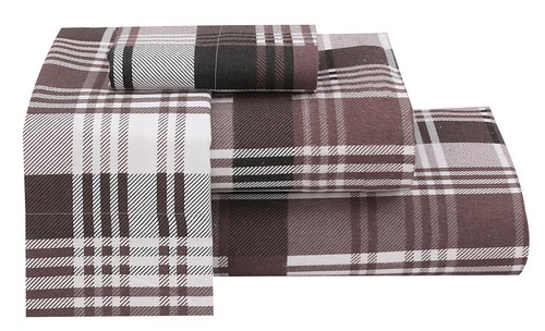 100% Cotton Flannel Sheet Set Deep Pockets Breathable Warm 170 GSM Cozy Soft - Image 424