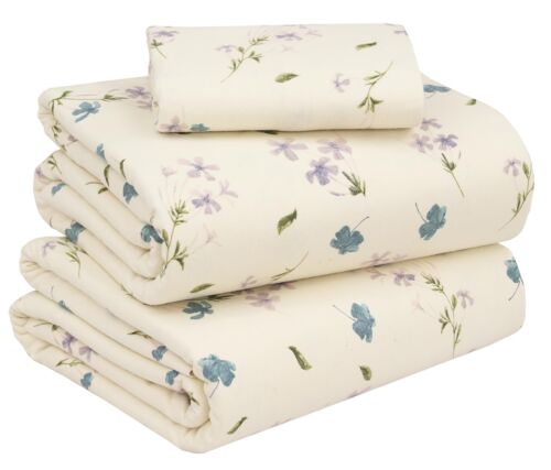 100% Cotton Flannel Sheet Set Deep Pockets Breathable Warm 170 GSM Cozy Soft - Image 425