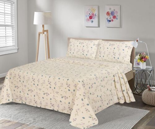 100% Cotton Flannel Sheet Set Deep Pockets Breathable Warm 170 GSM Cozy Soft - Image 426