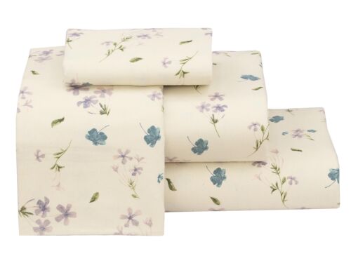 100% Cotton Flannel Sheet Set Deep Pockets Breathable Warm 170 GSM Cozy Soft - Image 432