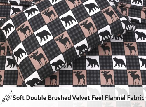 100% Cotton Flannel Sheet Set Deep Pockets Breathable Warm 170 GSM Cozy Soft - Image 438