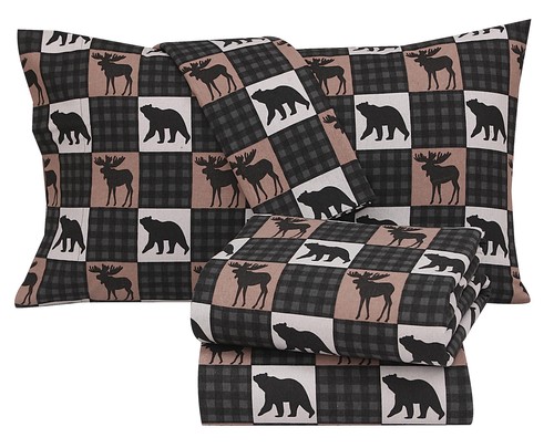 100% Cotton Flannel Sheet Set Deep Pockets Breathable Warm 170 GSM Cozy Soft - Image 441