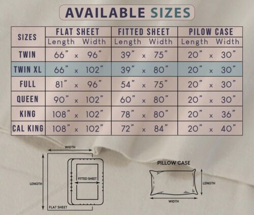 100% Cotton Flannel Sheet Set Deep Pockets Breathable Warm 170 GSM Cozy Soft - Image 447