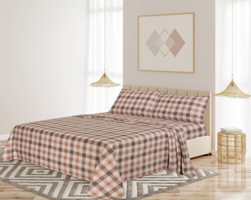 100% Cotton Flannel Sheet Set Deep Pockets Breathable Warm 170 GSM Cozy Soft - Image 458