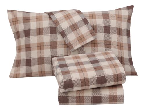 100% Cotton Flannel Sheet Set Deep Pockets Breathable Warm 170 GSM Cozy Soft - Image 460
