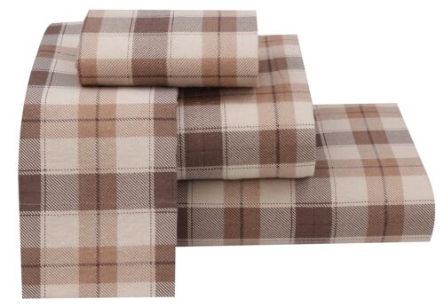 100% Cotton Flannel Sheet Set Deep Pockets Breathable Warm 170 GSM Cozy Soft - Image 461