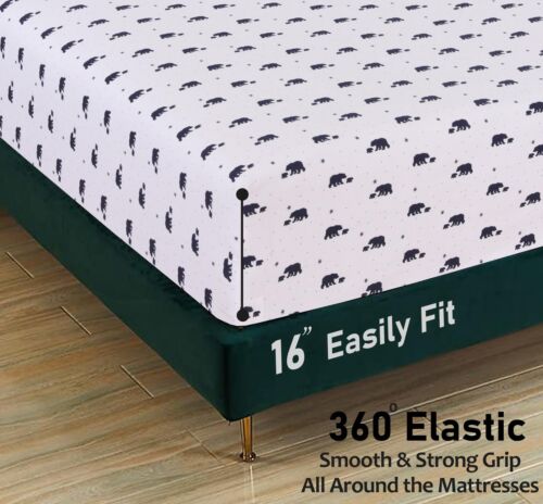 100% Cotton Flannel Sheet Set Deep Pockets Breathable Warm 170 GSM Cozy Soft - Image 464